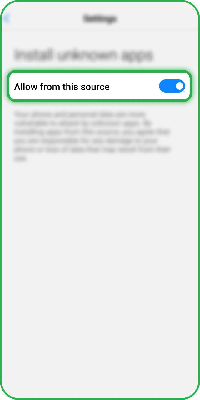 Allow installation from unknown sources in your Android settings for Linebet.