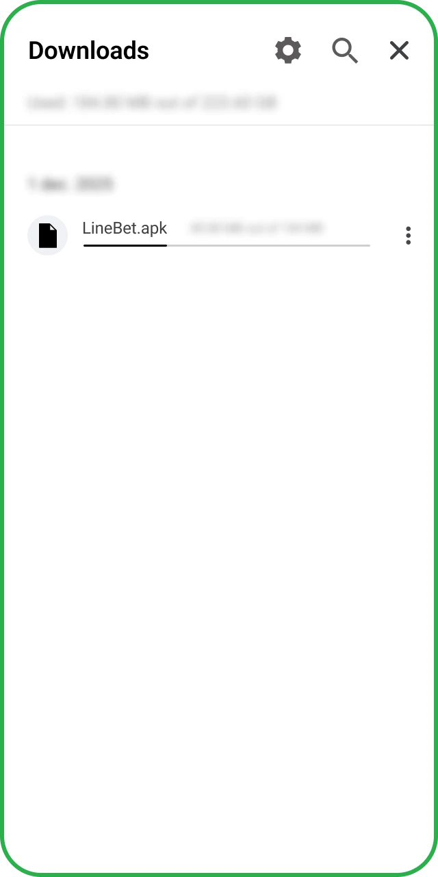 Open the downloaded APK file to begin the Linebet App setup.