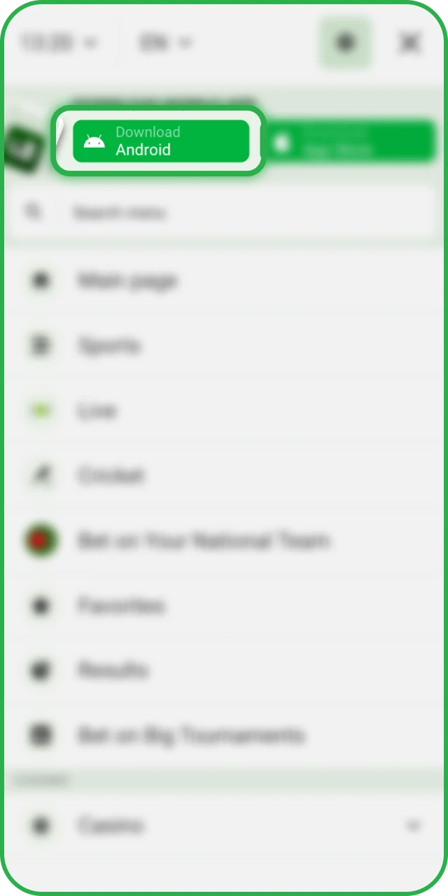 Find the App section on the official Linebet mobile site easily.
