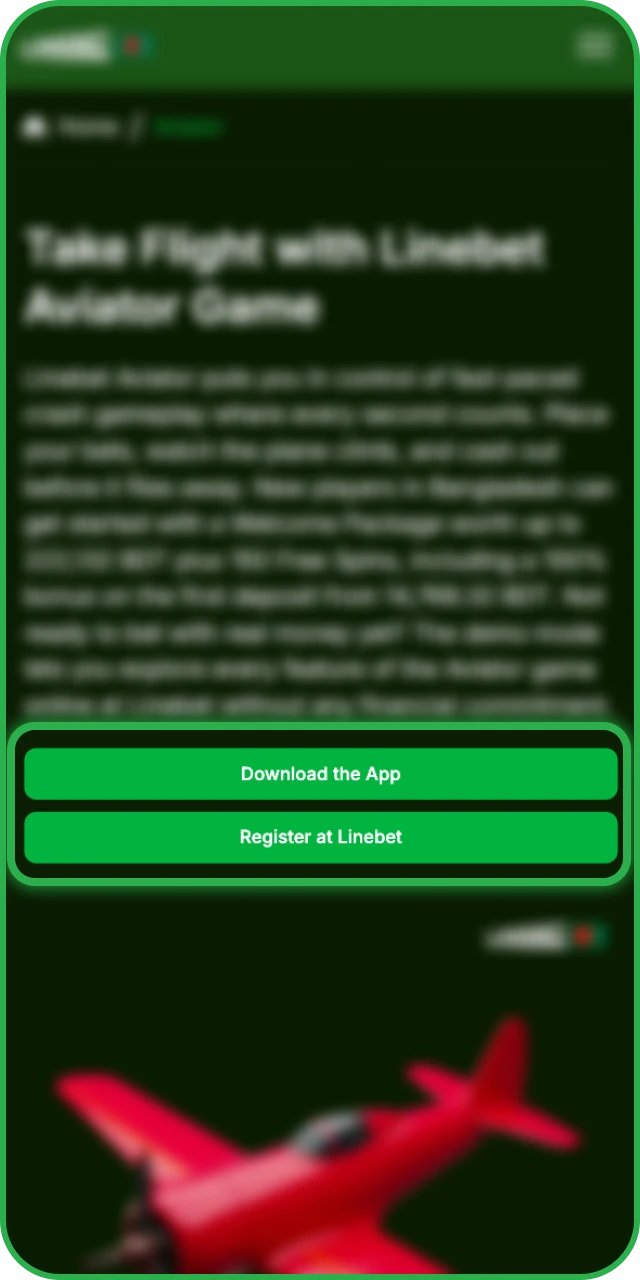 Go to the mobile download section to find the Linebet Aviator link for iOS.