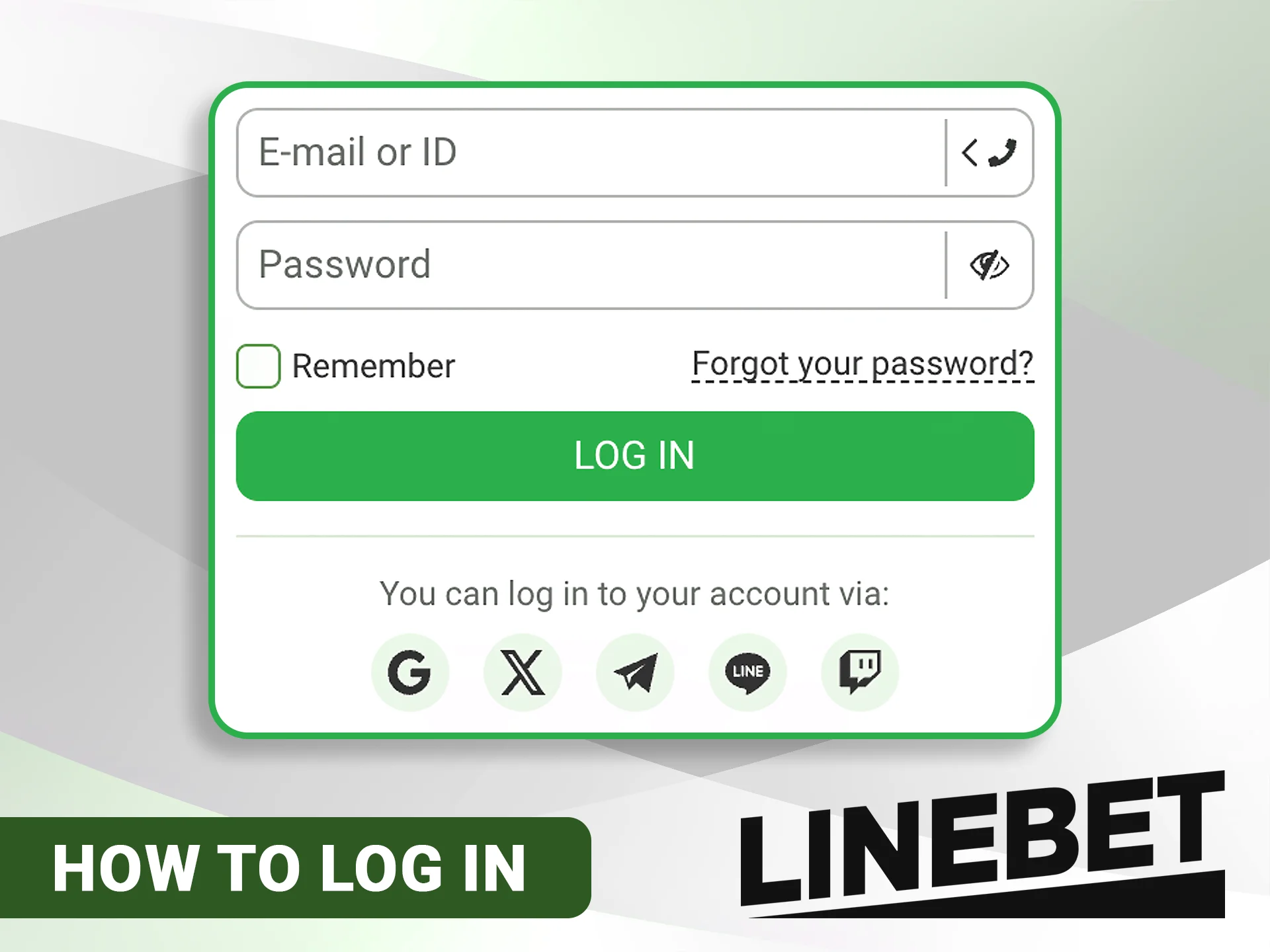Securely enter your Linebet credentials to manage your balance, track active bets, and withdraw your winnings in BDT.